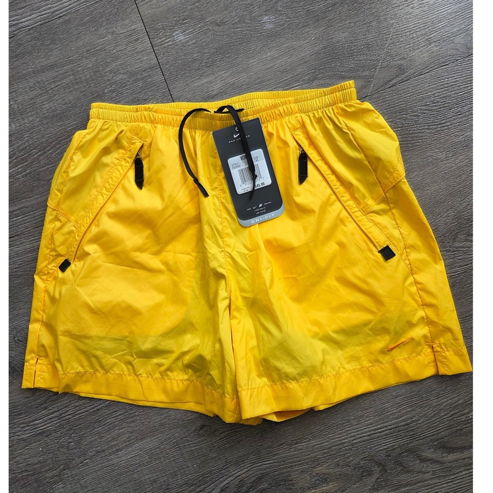 New Nike Running Shorts Womens XS (0-2) Yellow Dri-FIT Vintage 262692-703